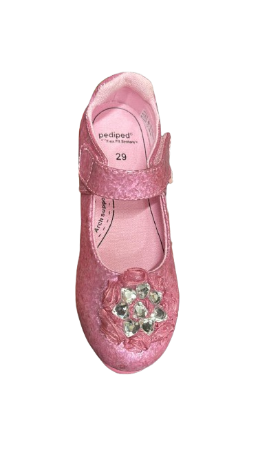 Pediped Girls' Delaney High-Top Casual Shoes – Light Pink