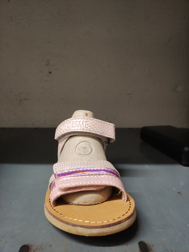 Shoesme Girls’ Leather Sandals – Pink Metallic