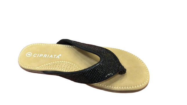 Cipriata Alcee Women’s Diamanté Embellished Sandals – Black