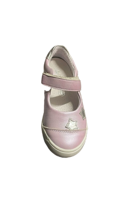 Richter Metallic Girls' Leather Shoes - Fuchsia and Silver