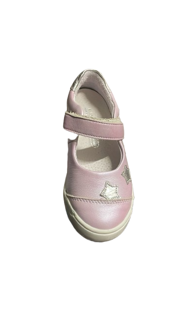 Richter Metallic Girls' Leather Shoes - Fuchsia and Silver