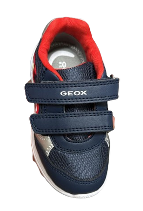 Geox Boys' Sprintype BA Mesh Geobuck Kids Shoes - Navy/Red