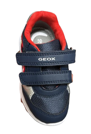 Geox Boys' Sprintype BA Mesh Geobuck Kids Shoes - Navy/Red