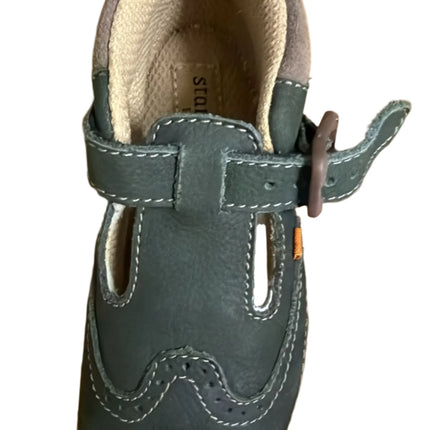 Start-Rite Boys' Harry Leather Kids Shoes - Khaki Green