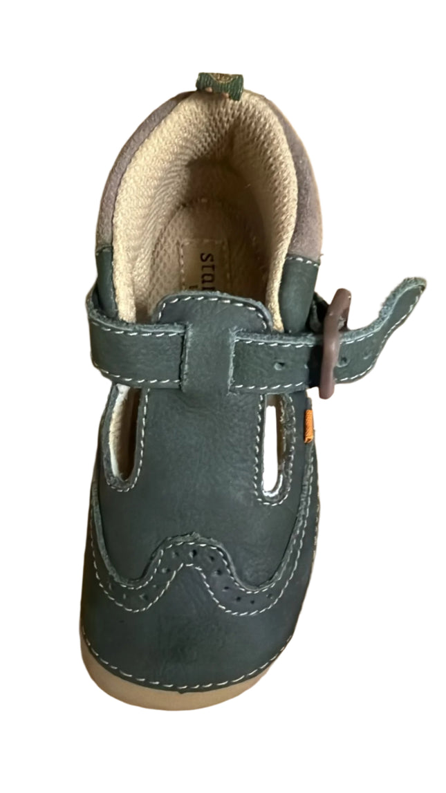 Start-Rite Boys' Harry Leather Kids Shoes - Khaki Green