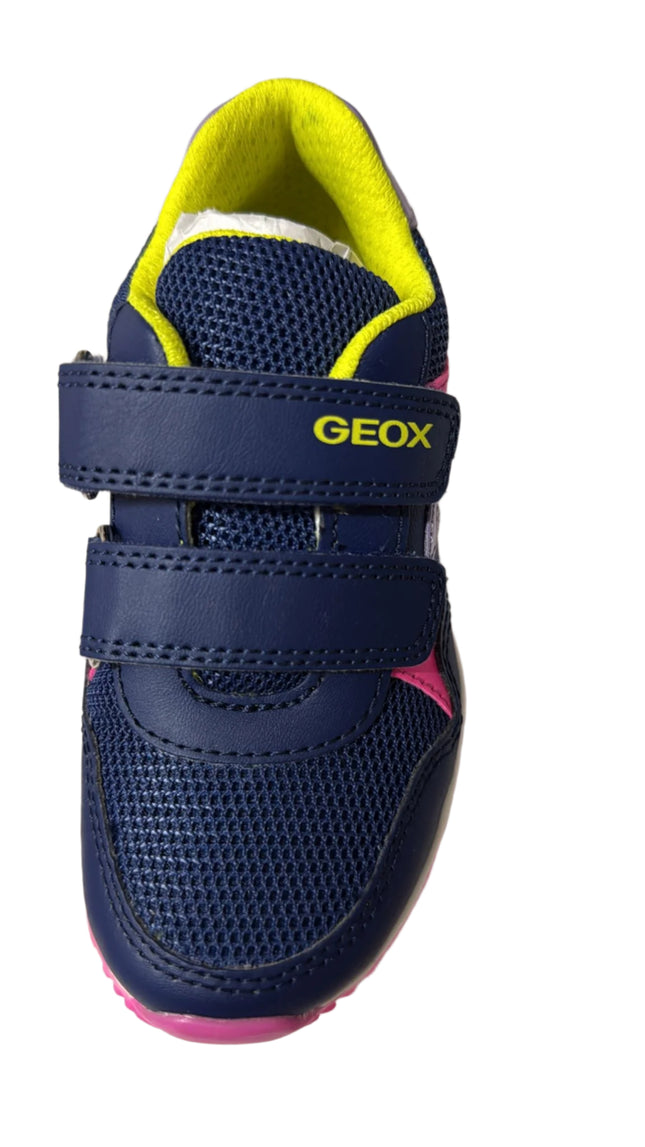 Geox Boys' J Pavel Mesh Kids Shoes - Navy/Fluo Fuchsia