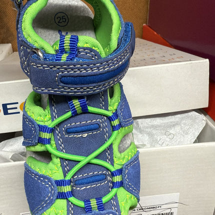 Geox Nylon Geobuck Boys Sandals - Navy /Green