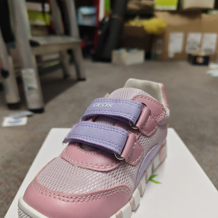 Geox Boys' Iupidoo GA Mesh Geobuck Shoes - Rose/Lilac