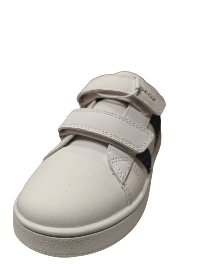 Geox Boys’ Leather Kids Shoes - White/navy