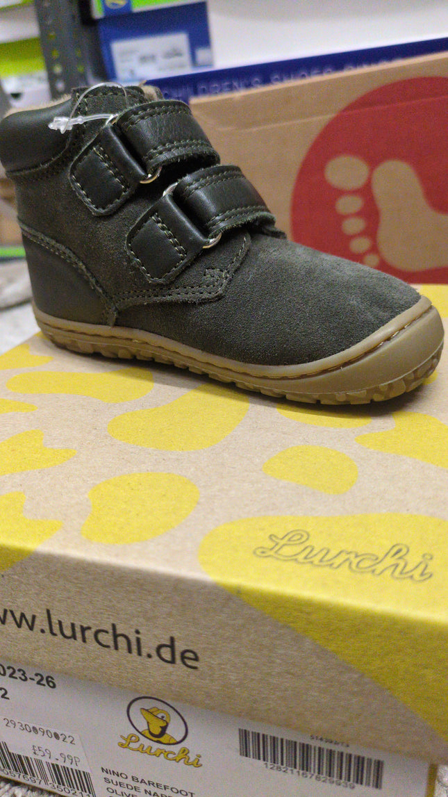 Lurchi Girls' Nino Barefoot Shoes - Olive