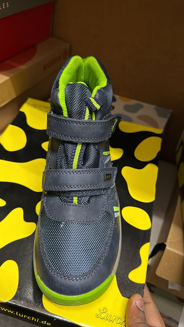 Lurchi Terence-Tex PU and Textile Shoes – Navy/Green