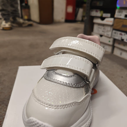 Geox Boys' Sprintype Kids Shoes - White/Silver