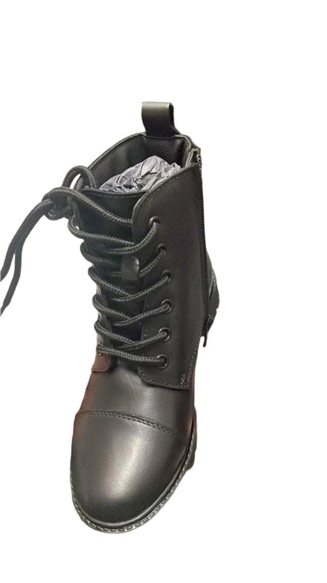 Hush Puppies Kids Lauren Junior Leather Shoes – Black