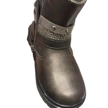 XTI Kids Girls' Ankle Boots – Metallic Grey