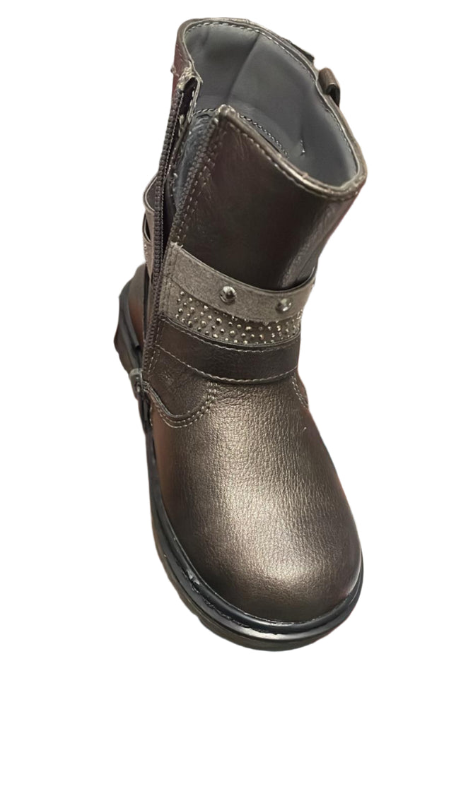XTI Kids Girls' Ankle Boots – Metallic Grey