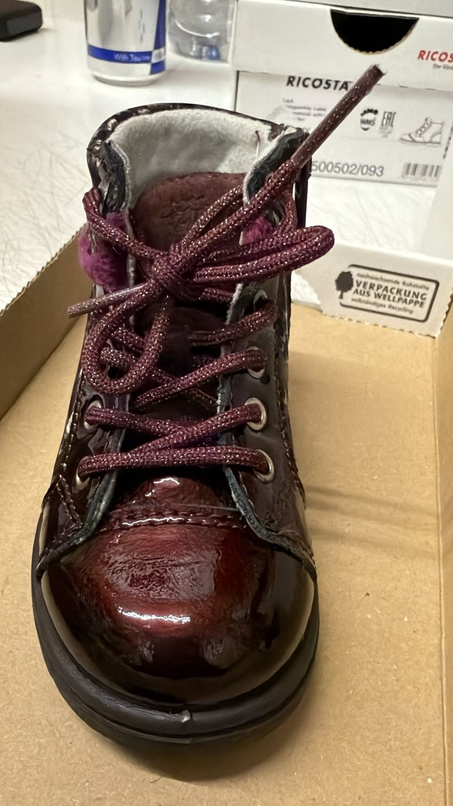 Ricosta Laok Chille Leather Kids Shoes - Rinde/Barolo