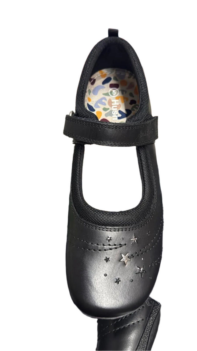 Hush Puppies Girls' Kids Amber Senior Shoes – Black