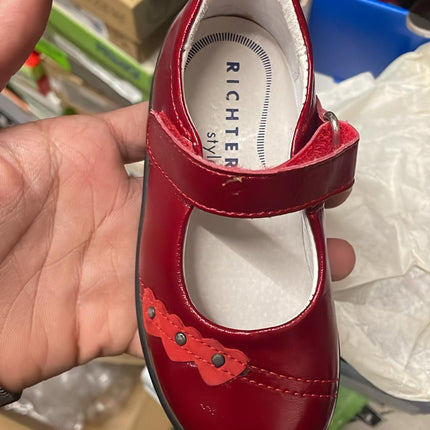 Richter Girls' Lack Nubuck Leather Shoes - Cherry Red