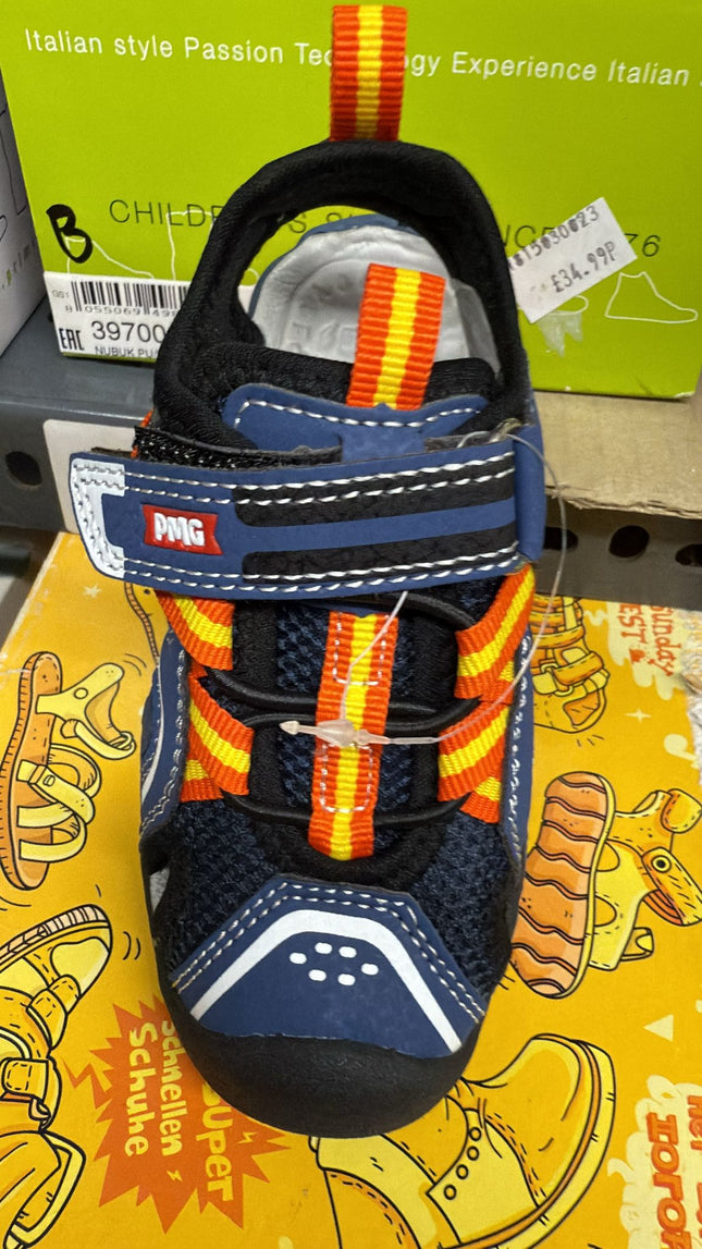 Primigi Nubuk Pu Kids Sandals - Navy/Aranc