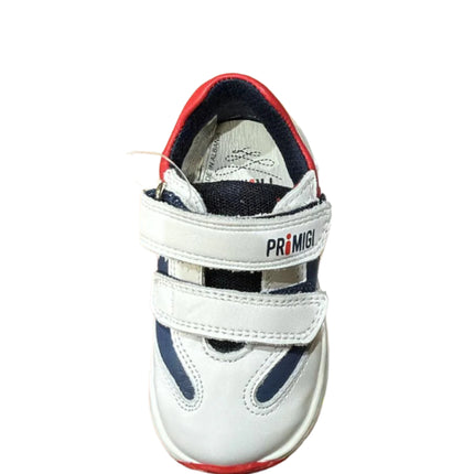 Primigi Nappa Boys' Leather Trainers – White/Black