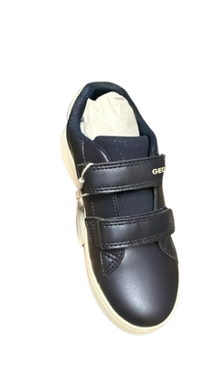 Geox J Eclyper A Synthetic Leather Trainers – Navy