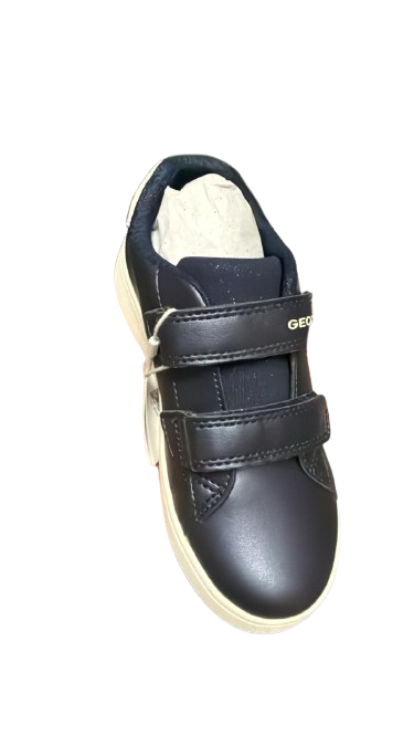 Geox J Eclyper A Synthetic Leather Trainers – Navy