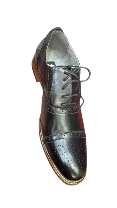 Goor Men’s Formal Leather Lace-Up Shoes – Black