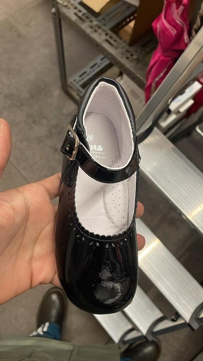 Nens Girls' Patent Leather Mary Jane Shoes – Chargol Negro