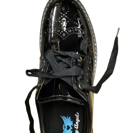 Angry Angels Impulsive Leather Shoes – Black