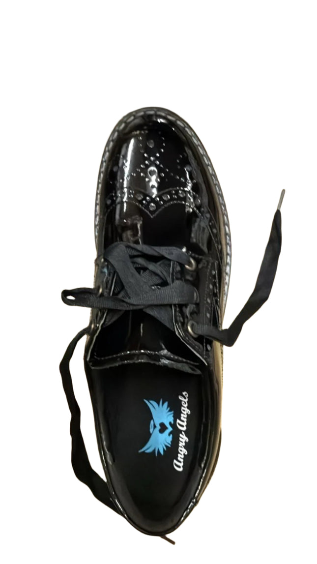 Angry Angels Impulsive Leather Shoes – Black