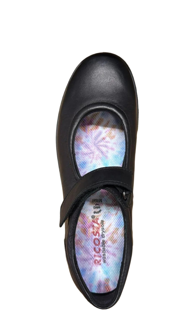 Ricosta Girls' Kylie Medium Leather Shoes – Black