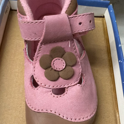 Start Rite Tricksy Tot Kids Leather Shoes - Pink/Brown Nubuc