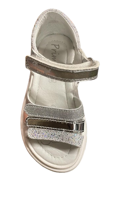 Primigi Goat Leather and Suede Shoes with Laminated Finish - Anthracite