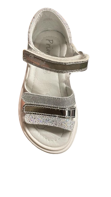 Primigi Goat Leather and Suede Shoes with Laminated Finish - Anthracite