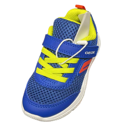 Geox Boys' Sprintype Mesh Geobuck Kids Shoes - Royal/Red