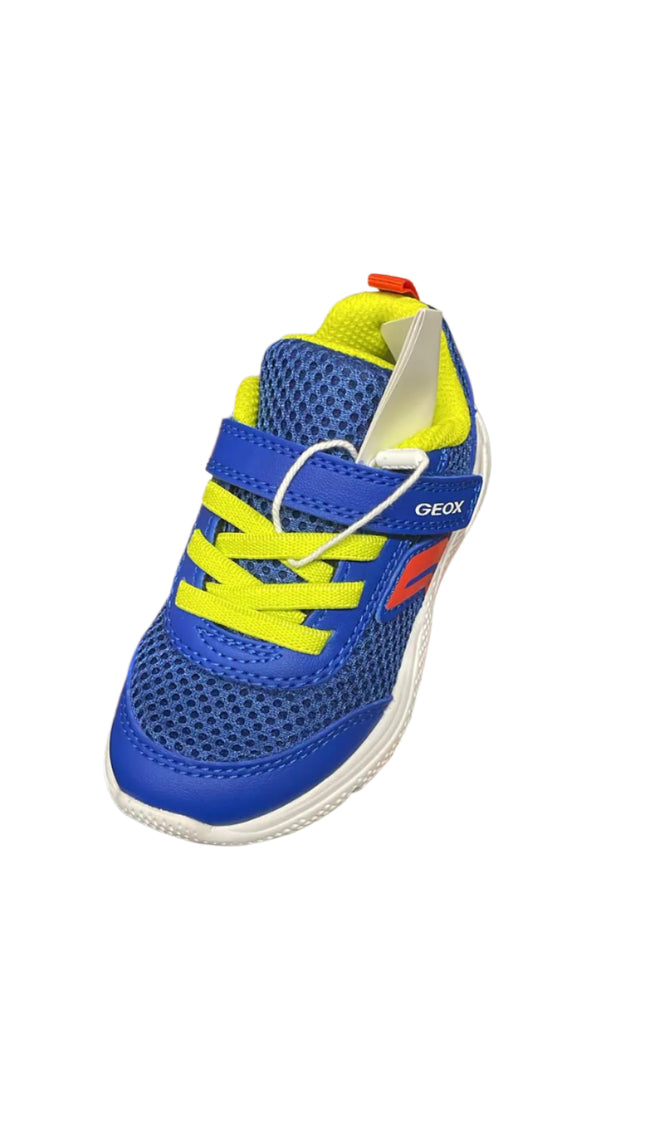 Geox Boys' Sprintype Mesh Geobuck Kids Shoes - Royal/Red