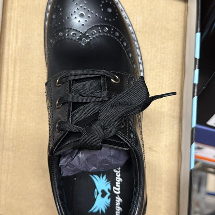 Angry Angels Impulsive Leather Shoes – Black