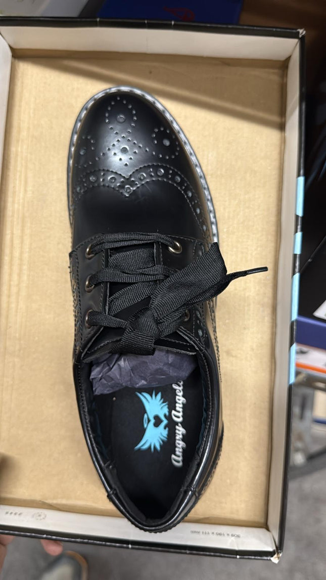 Angry Angels Impulsive Leather Shoes – Black