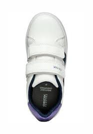Geox Boys' J Eclypera Synthetic Leather Shoes - White/Navy
