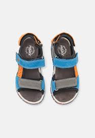 Primigi Nappa Leather/Suede Sandals – Jade/Black