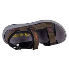 Lurchi Odono PU Textile Sandals – yellow-green shade