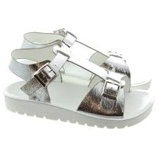 Lelli Kelly Girls' Agata Metallic Sandals – Silver
