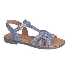 Ricosta Birte Girls' Medium Nautic Sandals – Blue