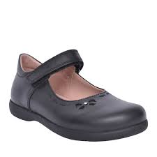 Geox J G. A Girls' Smooth Leather Shoes – Black