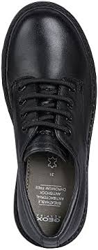 Geox J Casey G. C Smooth Leather Shoes – Black