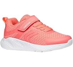 Geox J Sprintye G. A Mesh & Debossed Synthetic Shoes - Fluo Coral
