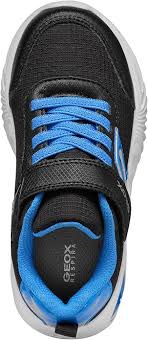 Geox Boys’ Assister Leather Kids - Shoes - Black/Sky