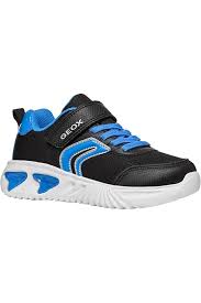 Geox Boys' Lights Assister Kids Shoes - Black/Sky