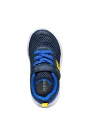 Geox Boys’ Mesh Geobuck Leather Kids Shoes - Navy