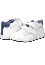Geox J Eclyper A Synthetic Leather Shoes – White/Navy